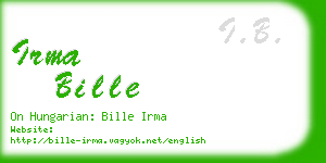 irma bille business card